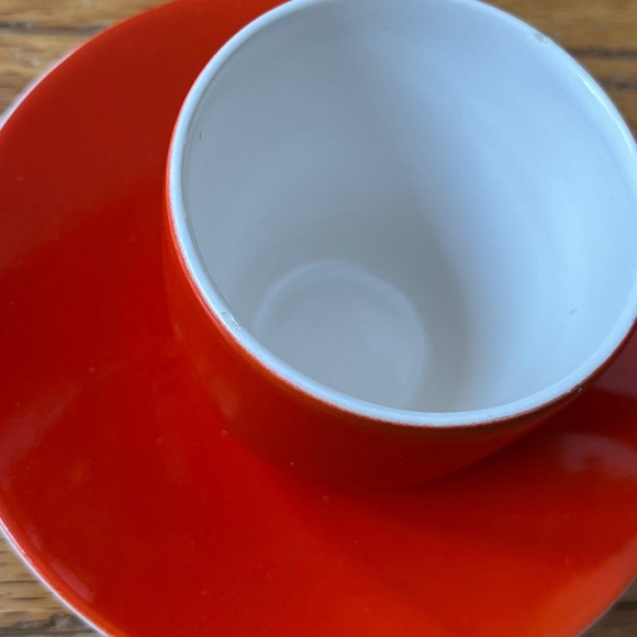 Vintage Orange Western Germany MCM Teacup and Saucer - Picture 5 of 8